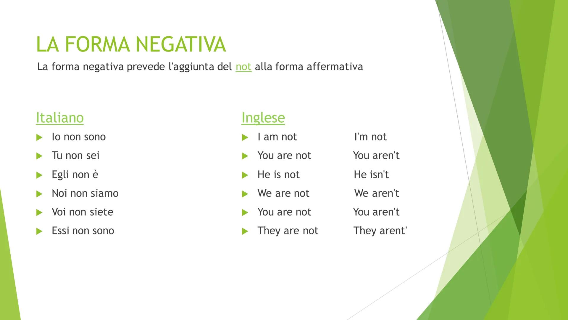 IL VERBO ESSERE
Student's book
INGLESE LE CARATTERISTICHE
Nella lingua inglese, il verbo Essere, To Be, è un
verbo irregolare e può assumere