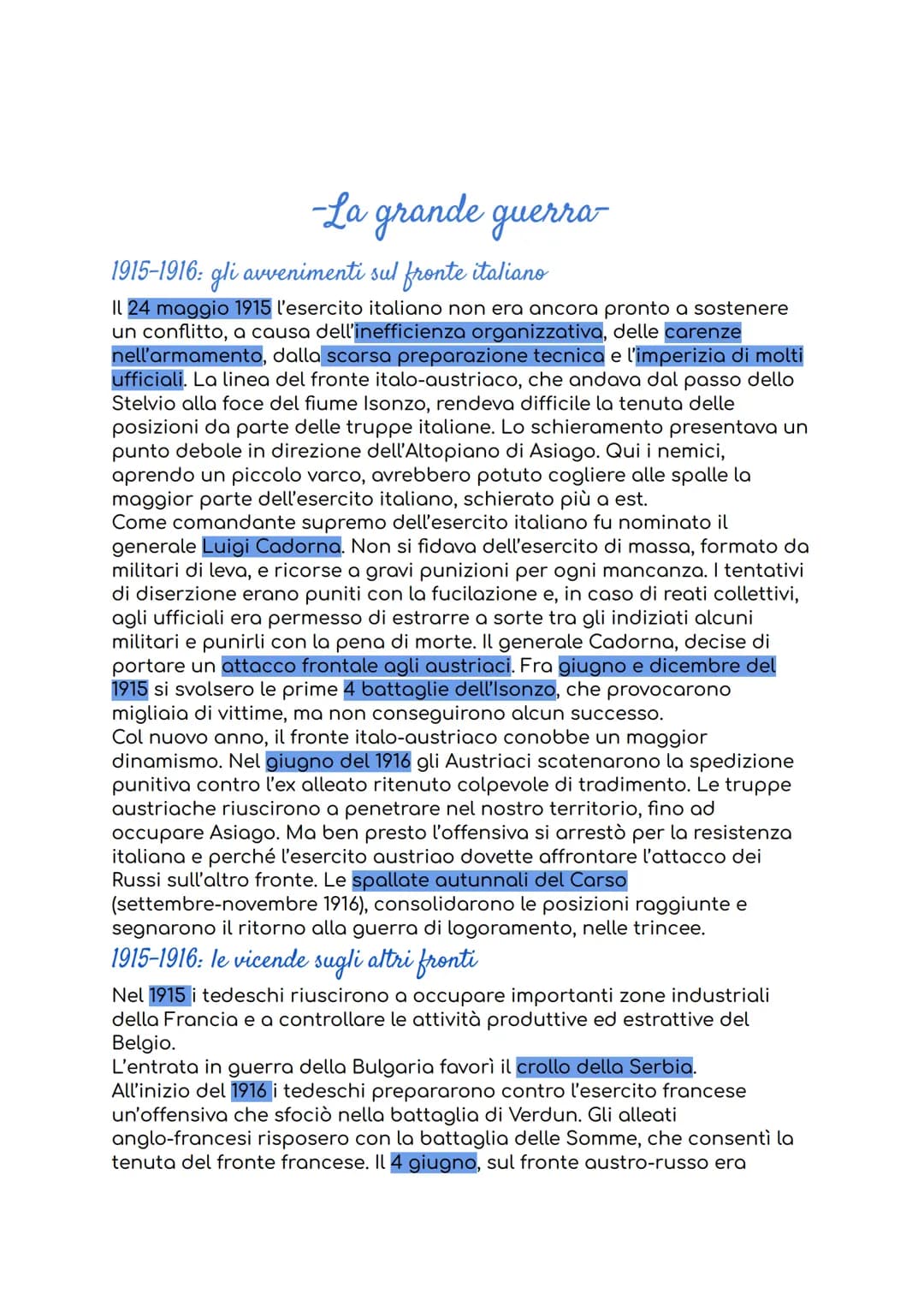 -1° Guerra Mondiale-
La prima Guerra Mondiale (1914-1918), ebbe cause remote di carattere
politico, economico, militare e socioculturale.
ca