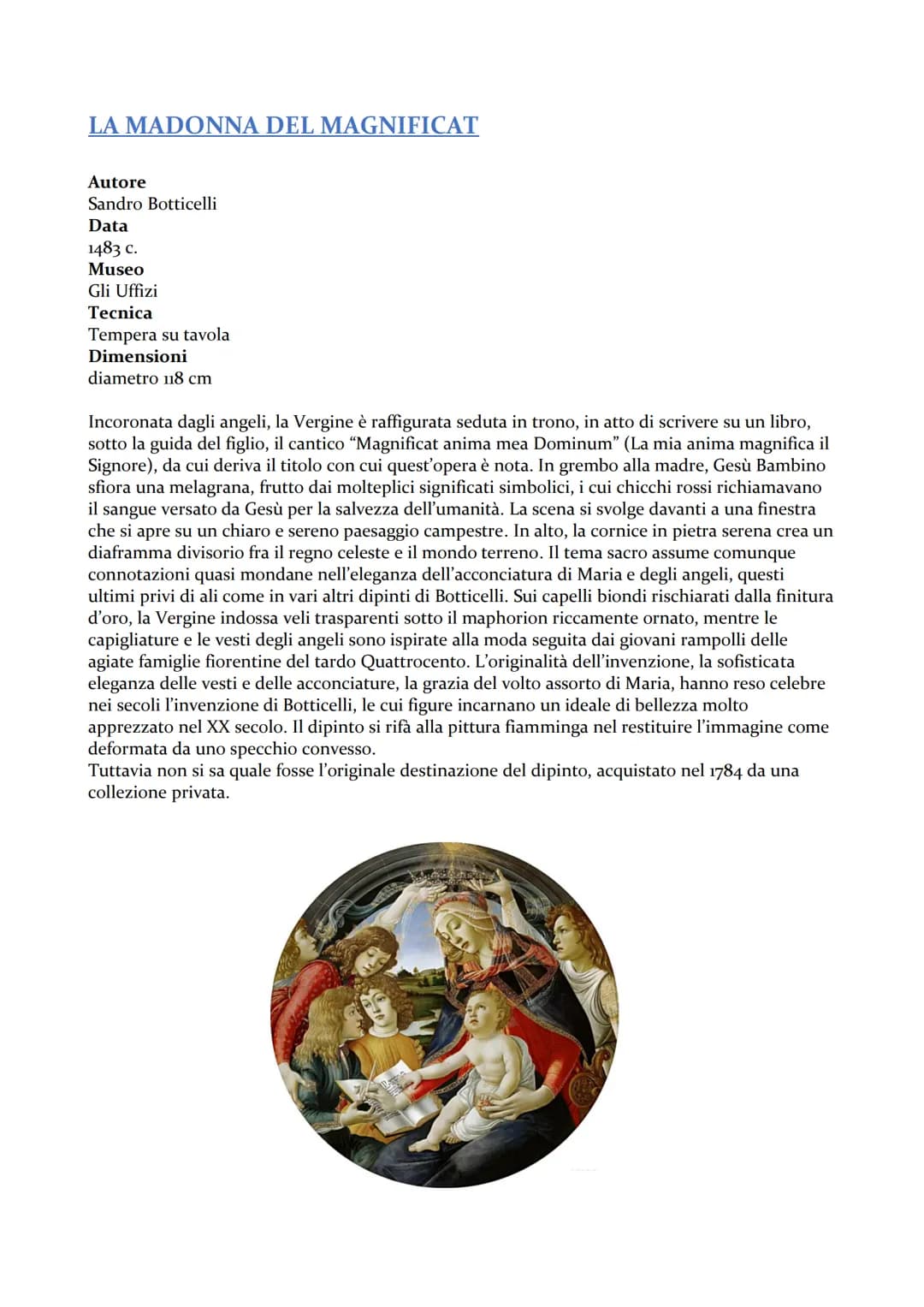 SANDRO BOTTICELLI (1445-1510)
PERCORSO ARTISTICO:
●
●
●
●
●
Alessandro Filipepi, detto Sandro Botticelli, nacque a Firenze nel
1445. È stato