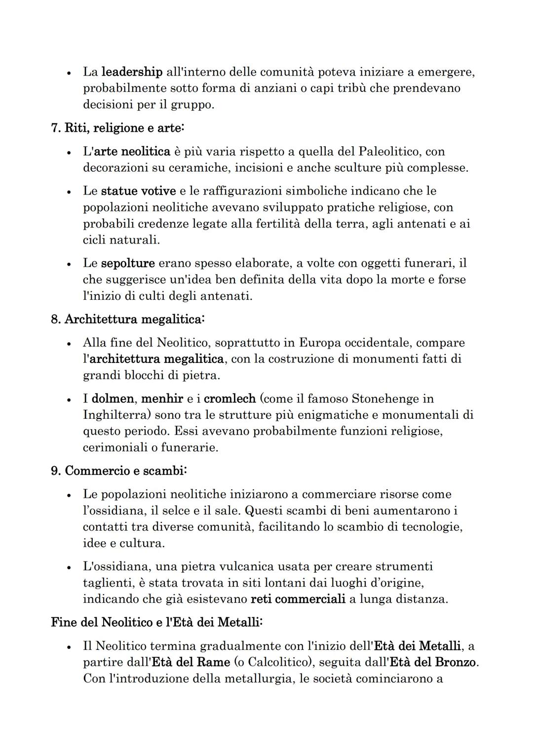 NEOLITICO
Il Neolitico (dal greco "néos" = nuovo e "líthos" = pietra, cioè "età della
pietra nuova") è uno dei periodi più importanti della 