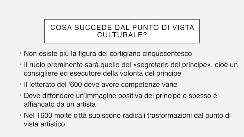 IL BAROCCO
L'età della Scienza Nuova ●
Il 1600 è un secolo di grandi trasformazioni e
conflitti
Nuova visione del mondo
Lo scontro tra rifor