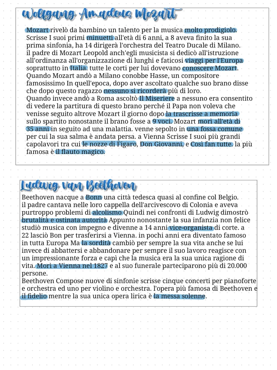 Il classicismo
in questo periodo i criteri musicali erano di ordine,
armonia e simmetria. le composizioni di questo
periodo infatti erano be