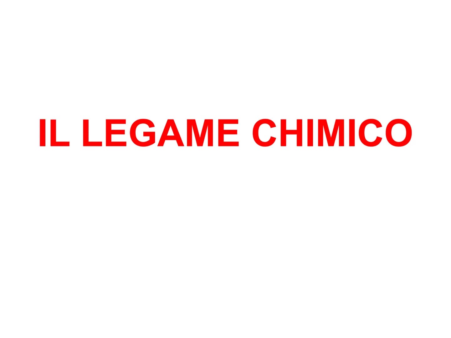 IL LEGAME CHIMICO CHE COS'E' UN LEGAME CHIMICO?
E' l'interazione che tiene un atomo unito a
un altro
LEGAMI PRIMARI O
INTERATOMICI
Tengono i