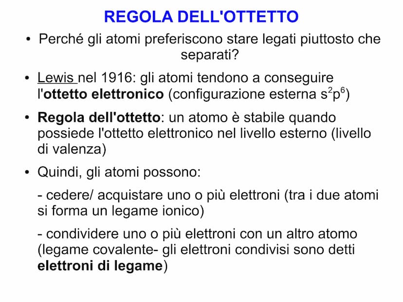 IL LEGAME CHIMICO CHE COS'E' UN LEGAME CHIMICO?
E' l'interazione che tiene un atomo unito a
un altro
LEGAMI PRIMARI O
INTERATOMICI
Tengono i