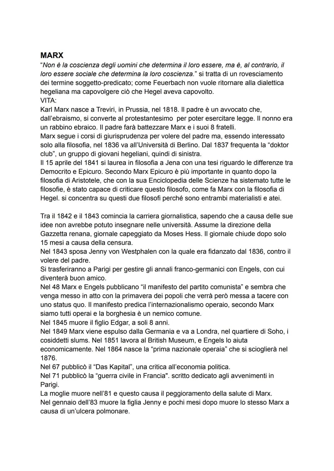 APPUNTI FILOSOFIA
DESTRA E SINISTRA HEGELIANA
Dopo la morte di Hegel a causa di un'epidemia di colera, avvenuta nel 1831 dopo un
lungo perio