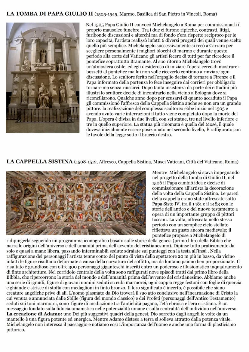 MICHELANGELO BUONARROTI
Nacque a Caprese, nei pressi di Arezzo, nel 1475, fu Uno scultore, pittore, architetto e poeta, veniva da una famigl