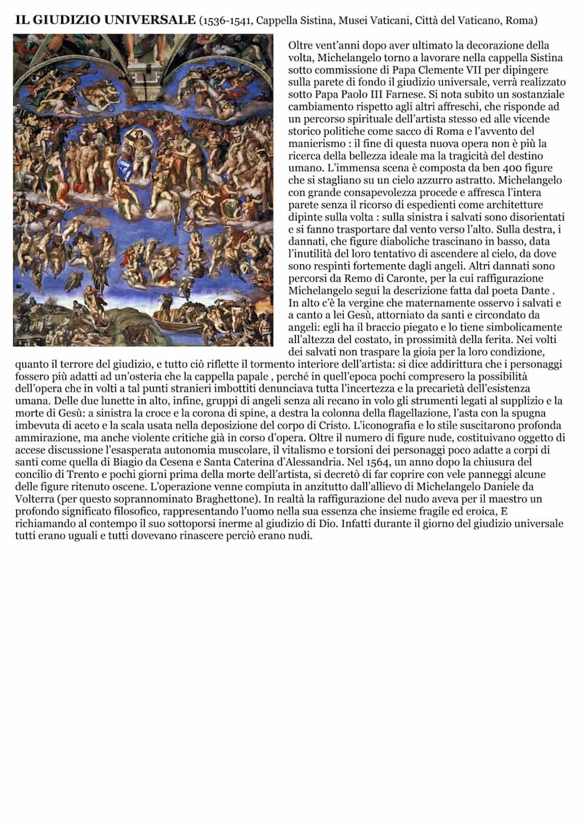 MICHELANGELO BUONARROTI
Nacque a Caprese, nei pressi di Arezzo, nel 1475, fu Uno scultore, pittore, architetto e poeta, veniva da una famigl