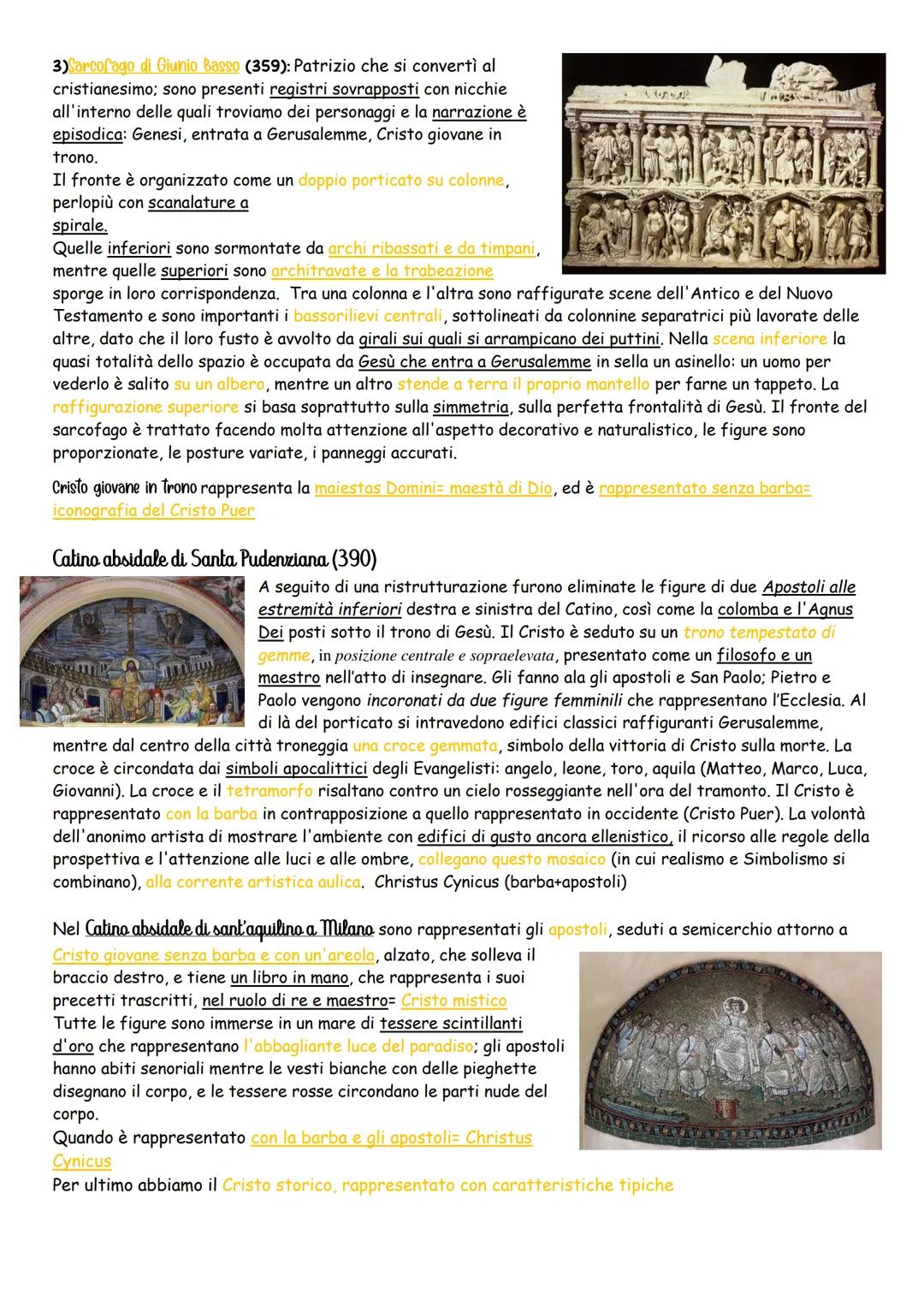 Arte Paleocristiana
Bisogna inizialmente fare una divisione tra l'immagine occidentale, improntata al classicismo, e quella
orientale o biza