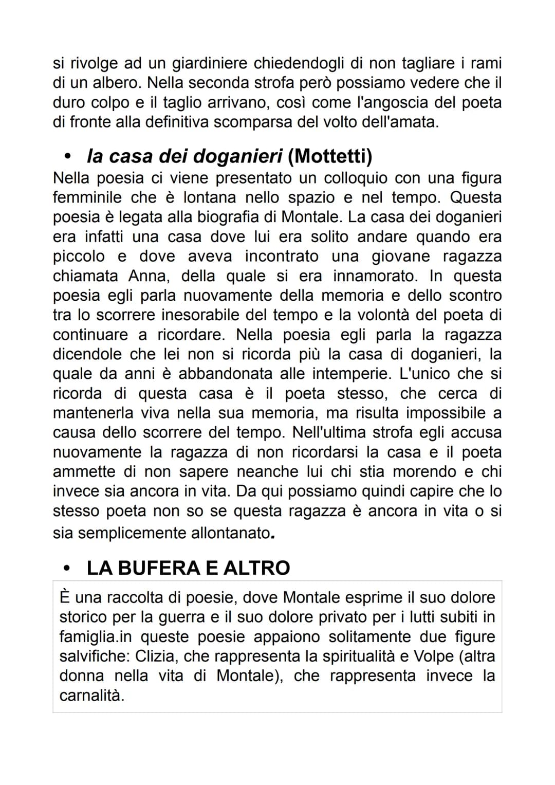 EUGENIO MONTALE
• La poesia viene considerata una poesia degli oggetti, in
quanto, un po' come aveva fatto in passato Pascoli, anche lui
par