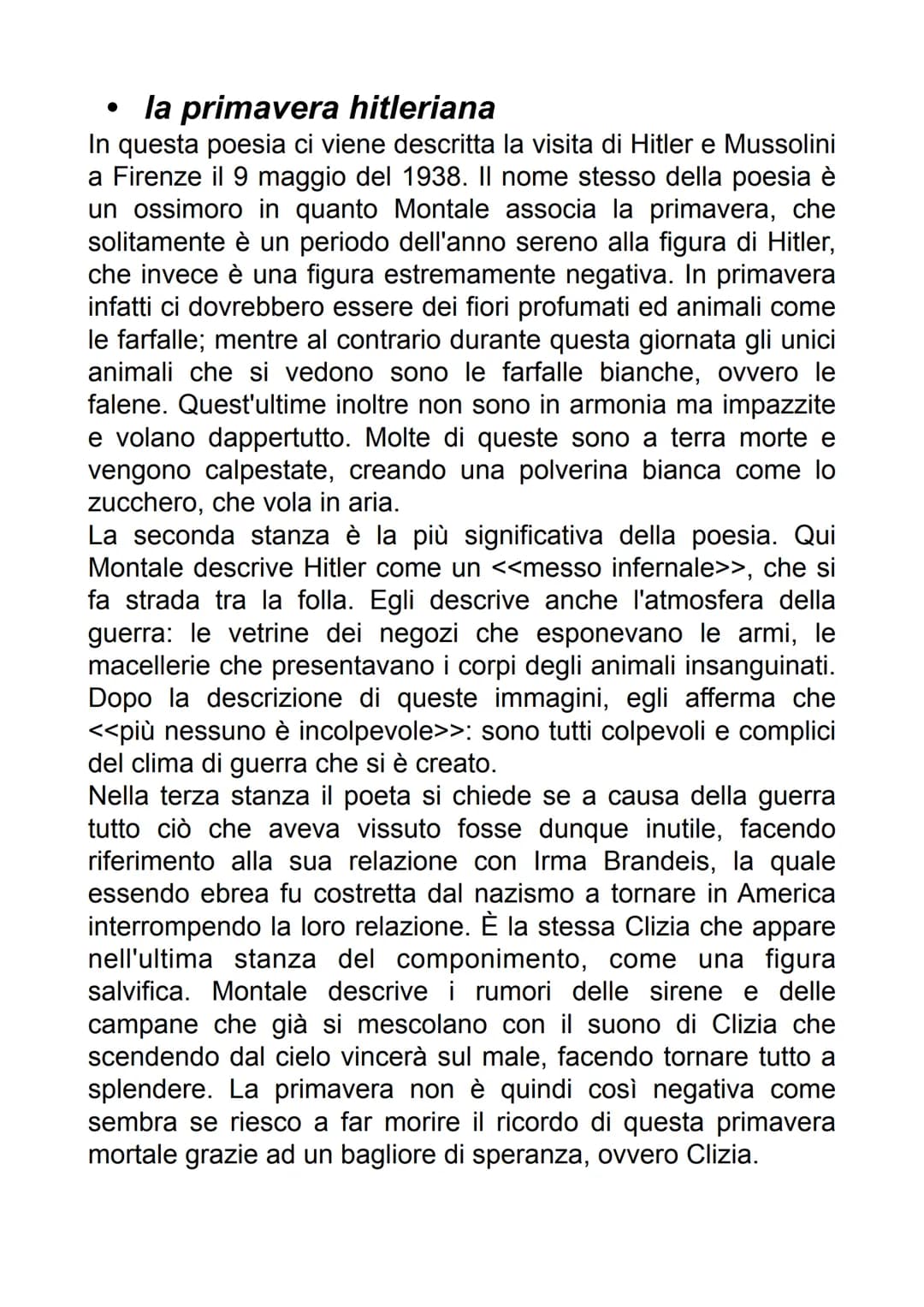 EUGENIO MONTALE
• La poesia viene considerata una poesia degli oggetti, in
quanto, un po' come aveva fatto in passato Pascoli, anche lui
par