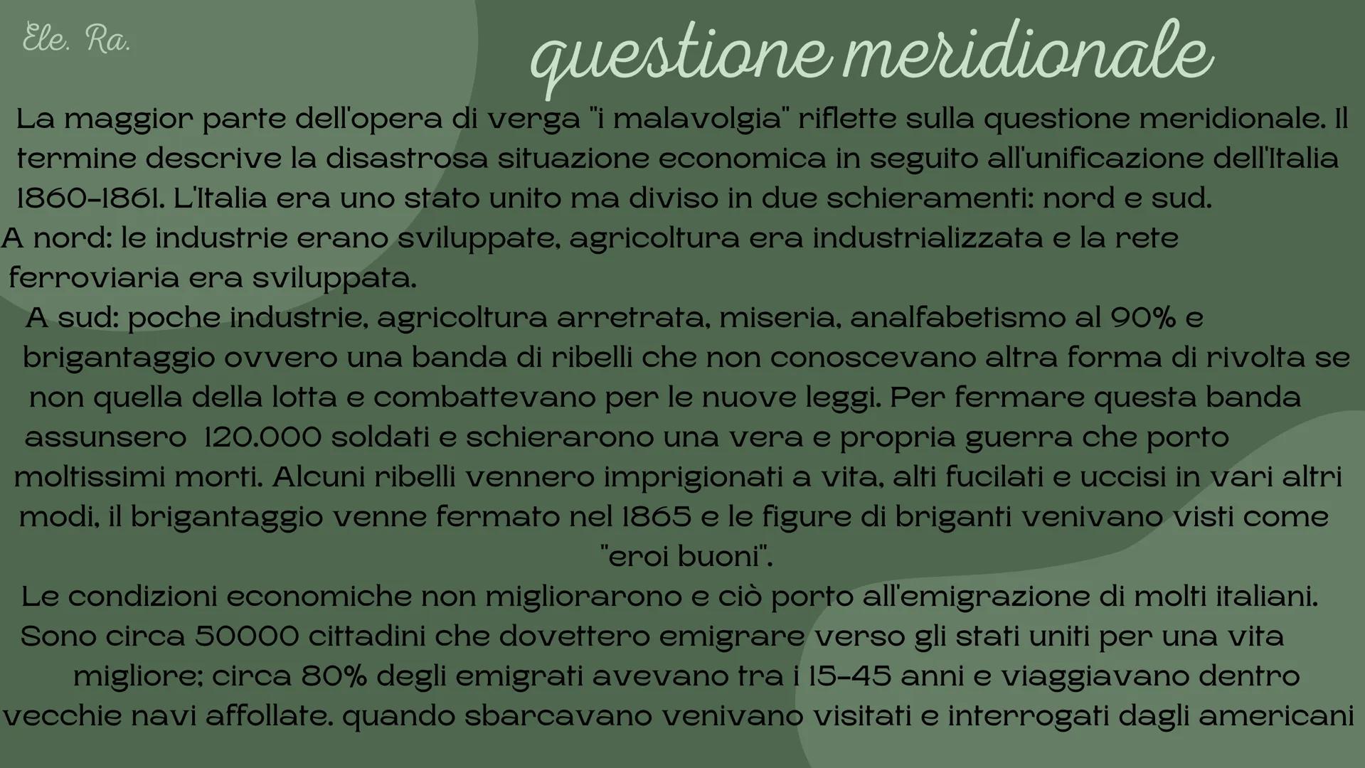 Ele. Ra
giovanni verga
descrizioni e caratteristiche del personaggio e del periodo positivismo
'E' una corrente diffusa nella seconda meta
d