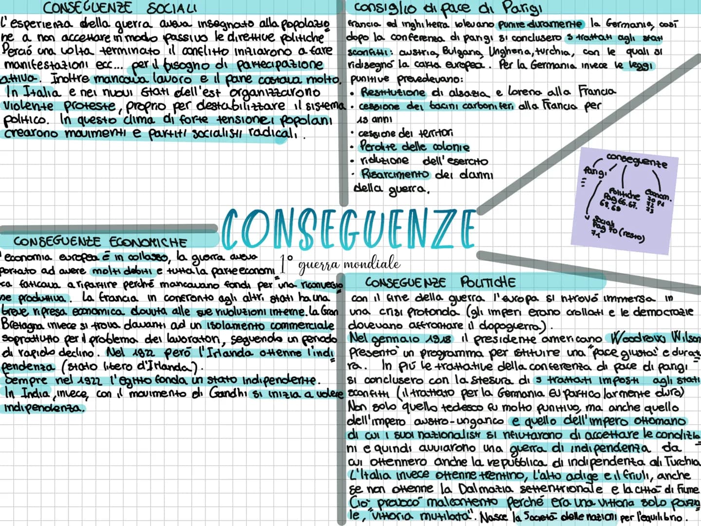 guerra
CONSEGUENZE SOCIALI
l'esperienza della
aveva insegnato alla popolazio
he a non accettare in modo passivo le direttive politiche
Perci