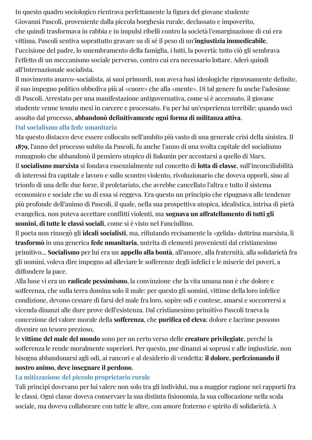 Italiano
Giovanni Pascoli
LA VITA
La giovinezza travagliata
Giovanni Pascoli nacque il 31 dicembre 1855 a San Mauro di Romagna, da una famig