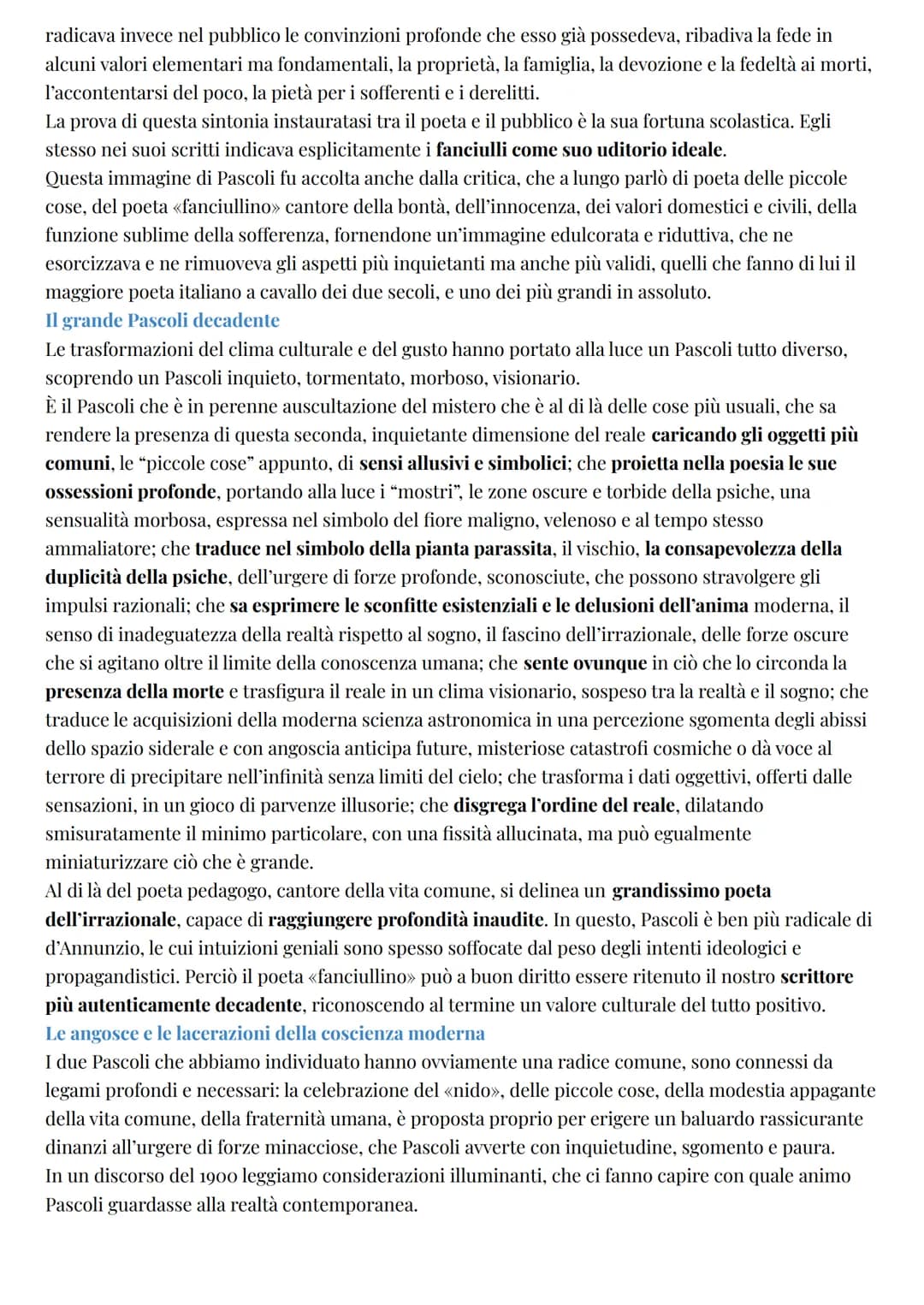 Italiano
Giovanni Pascoli
LA VITA
La giovinezza travagliata
Giovanni Pascoli nacque il 31 dicembre 1855 a San Mauro di Romagna, da una famig