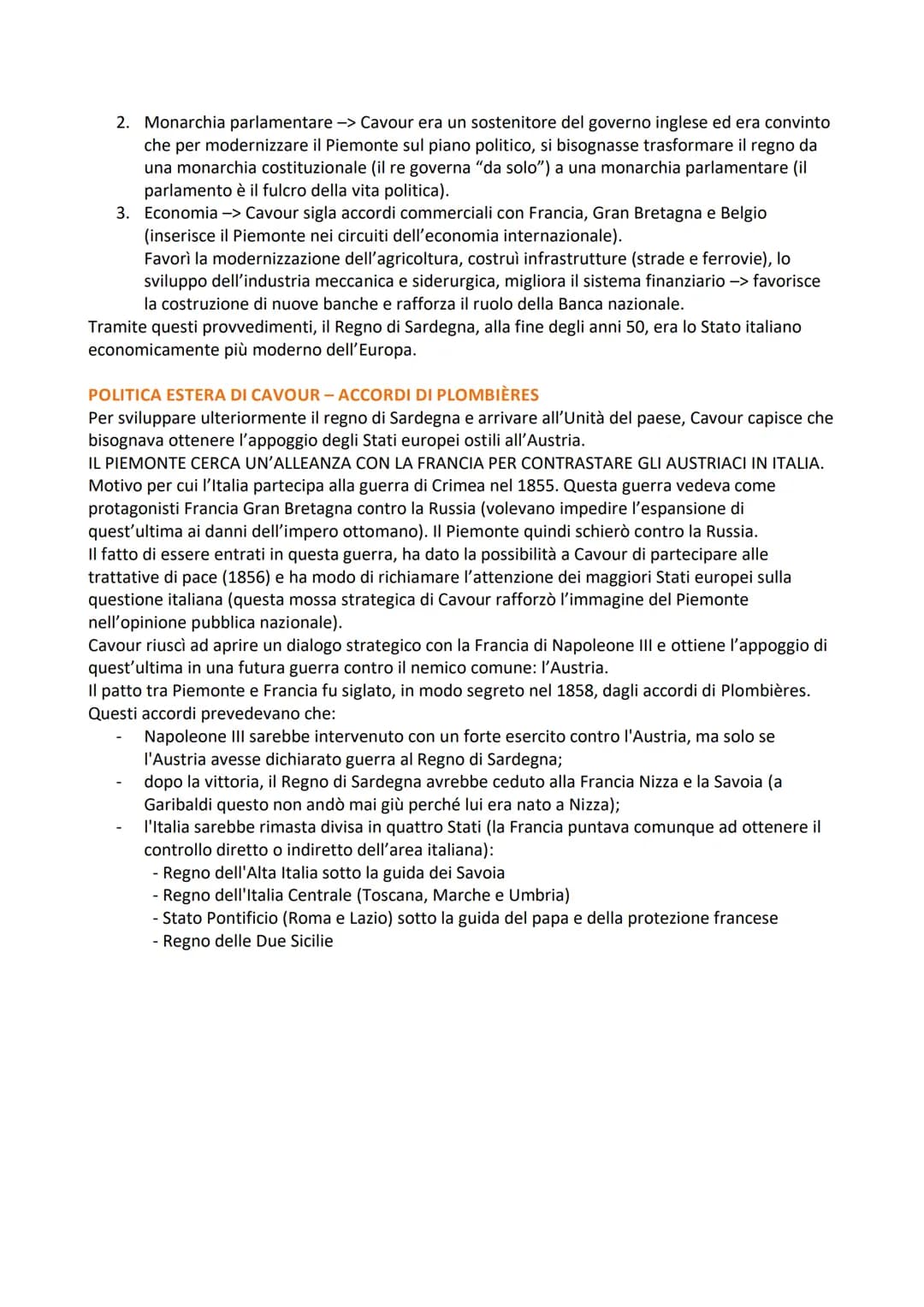 RISORGIMENTO
RISORGIMENTO -> insieme dei processi e degli eventi che condussero alla conquista
dell'indipendenza politica e all'unificazione