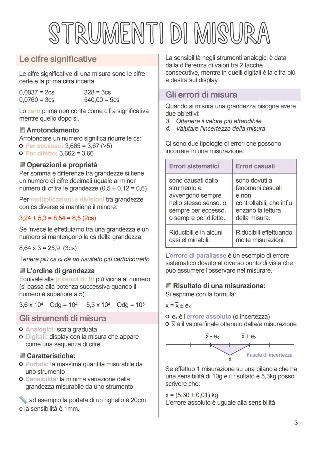 STRUMENTI DI MISURA
Le cifre significative
Le cifre significative di una misura sono le cifre
certe e la prima cifra incerta.
0,0037 = 2cs
0