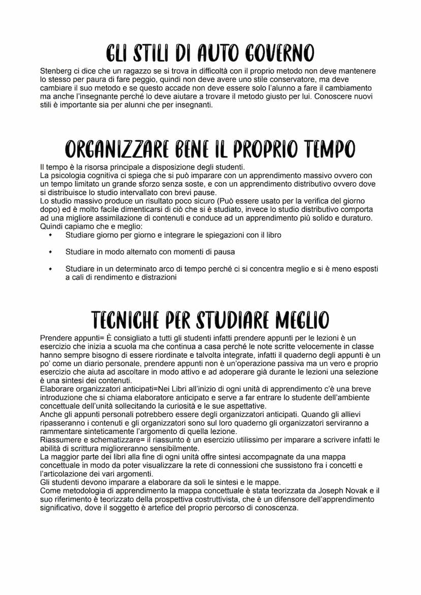 IL METODO DI STUDIO
Il metodo di studio consiste nel padroneggiare un insieme di strategie volte ad ottimizzare il modo
in cui si impara.
La