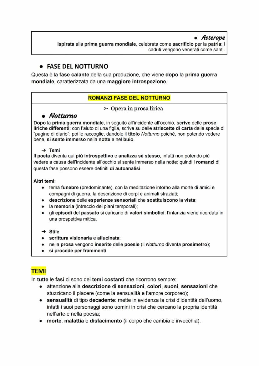 GABRIELE D'ANNUNZIO
VITA
●
•
•
●
D'Annunzio è stato sia interprete dell'Estetismo che di altre correnti
letterarie del Decadentismo: si trat