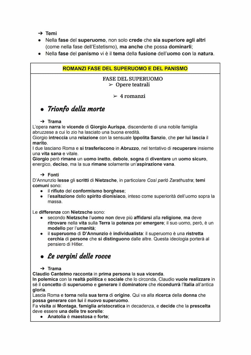 GABRIELE D'ANNUNZIO
VITA
●
•
•
●
D'Annunzio è stato sia interprete dell'Estetismo che di altre correnti
letterarie del Decadentismo: si trat