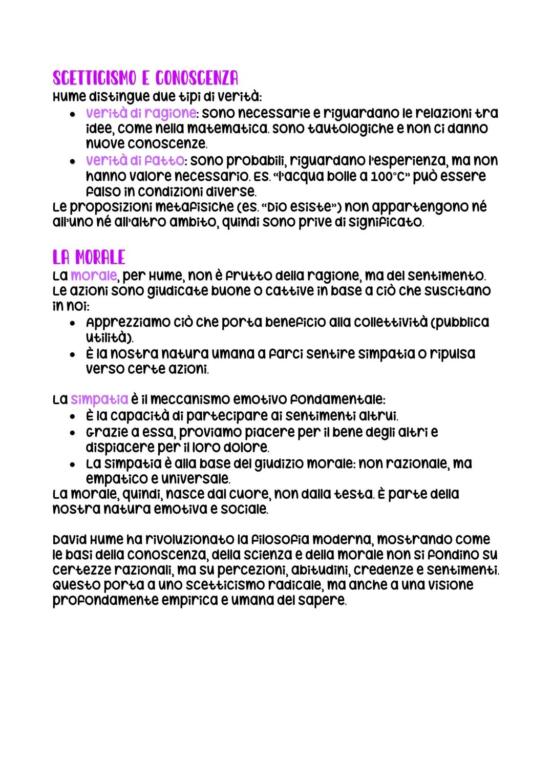 ## LA GNOSEOLOGIA

**Hume**

1. **Le percezioni: impressioni e idee**

Hume, come Locke, parte dall'analisi dell'esperienza, intesa come
con
