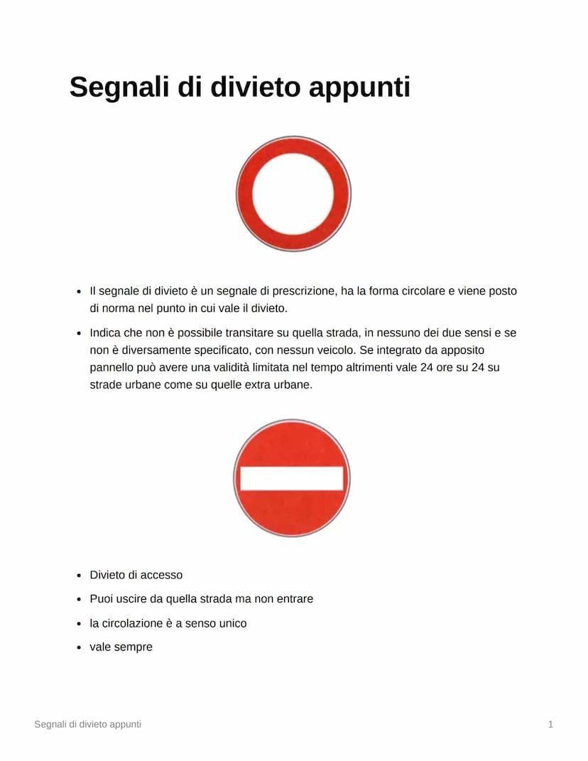 Segnali di obbligo appunti
↑
• Obbligo di proseguire diritto
. Al primo incrocio non puoi girare
non indica un senso unico
• Obbligo di svol