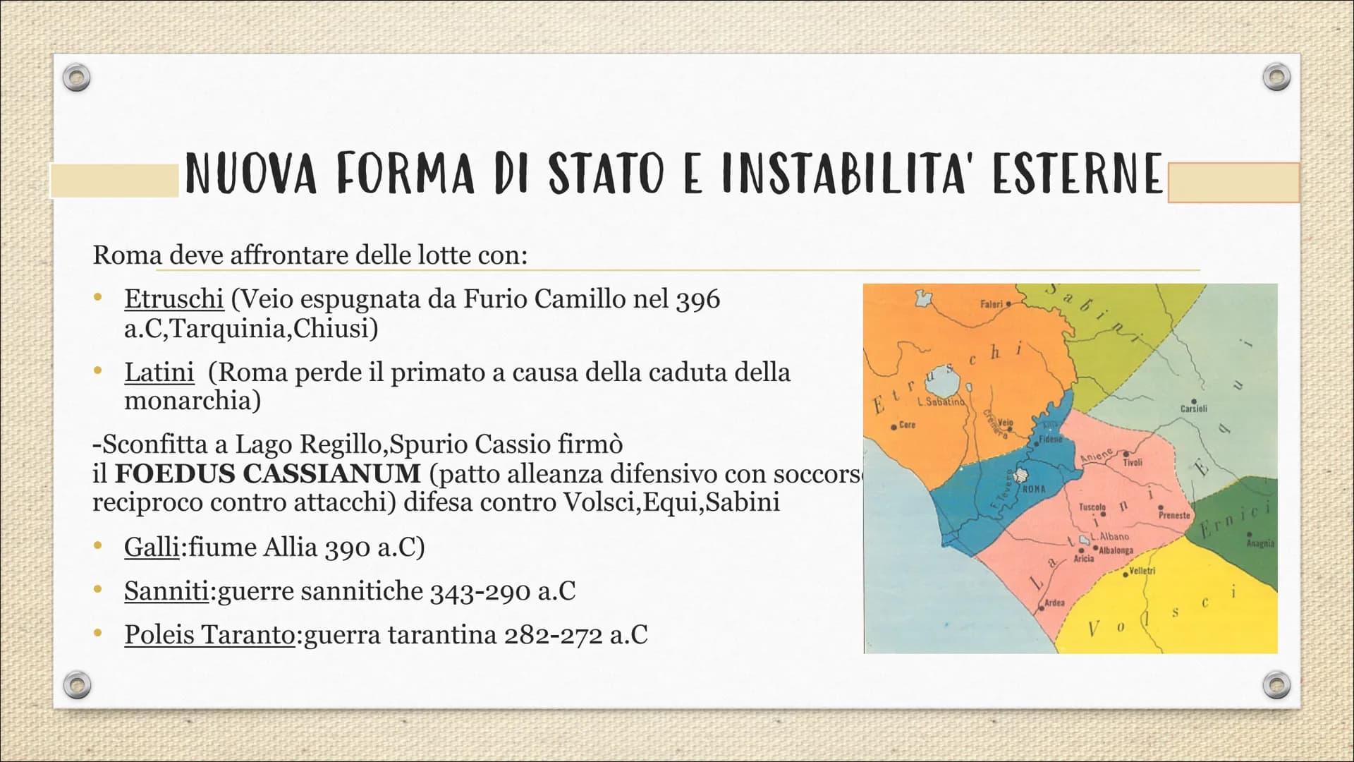 Dalla monarchia
alla repubblica
Tappe fondamentali
Personaggi
Leggi Romolo
Tullo Ostilio
Tarquinio Prisco
Tarquinio il
Superbo
17 re di Roma