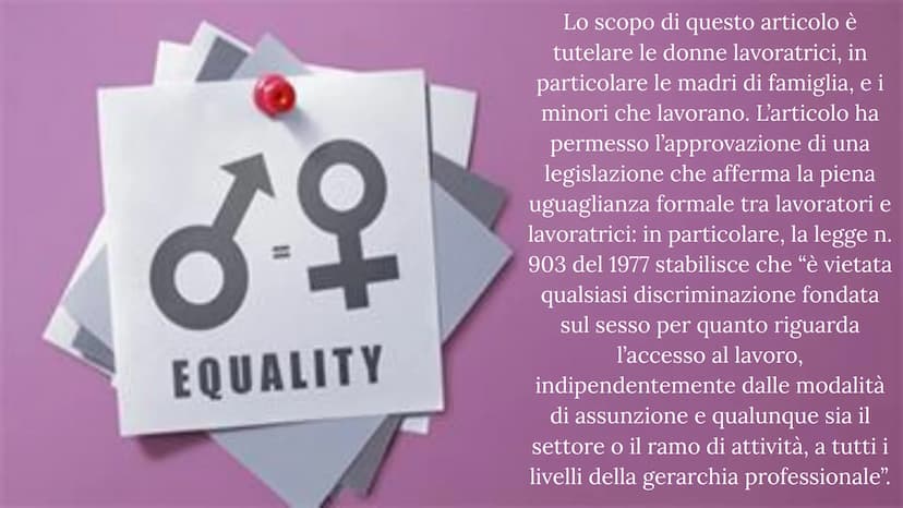 By
Sofia Tanzi
Basma Awad
Iris Familiari
Marta Guazzoni
Carlotta Fassari
ARTICOLO 37
Tutela del lavoro femminile e
minorile
218 ARTICOLO 37
