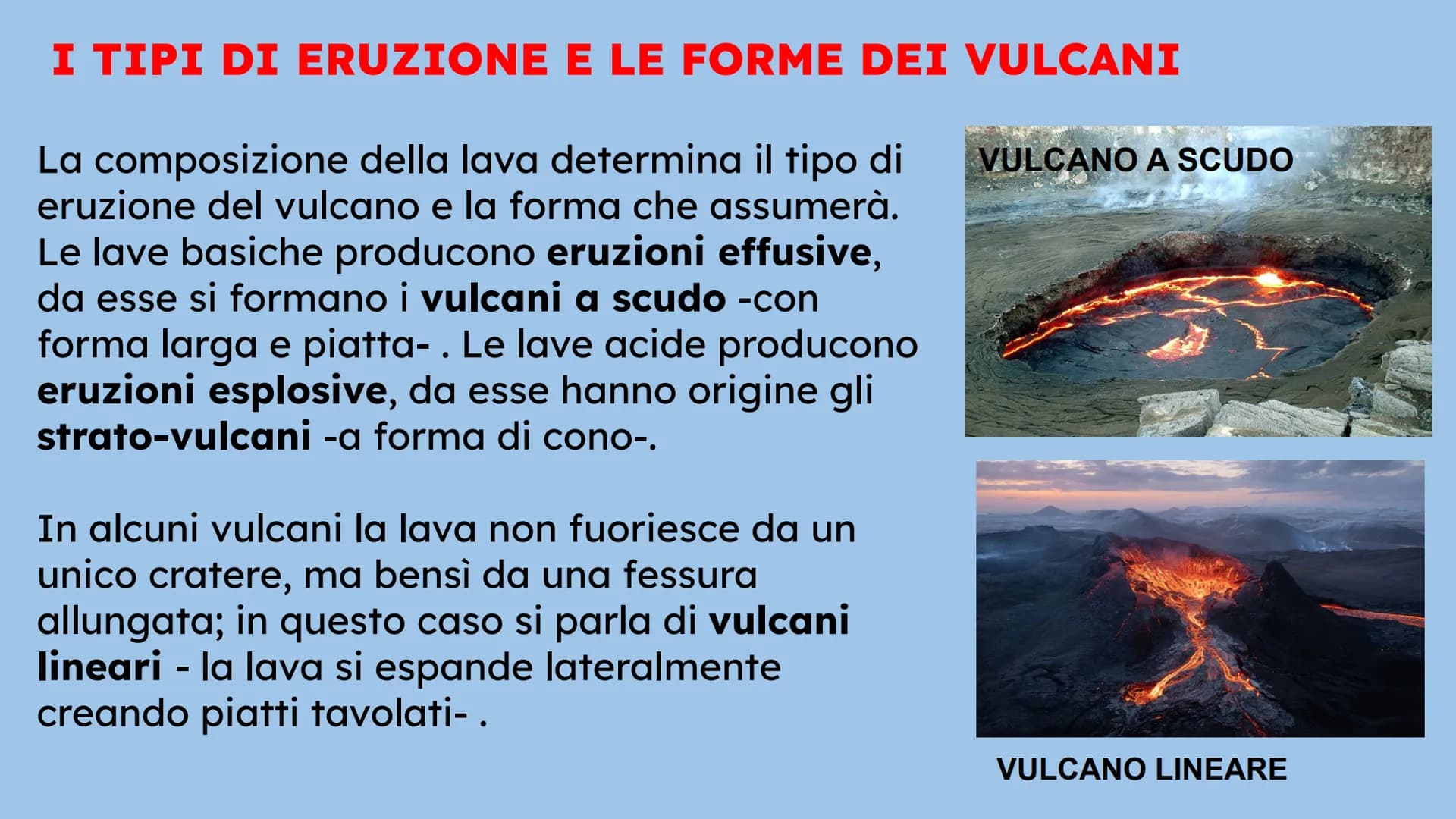 I VULCANI
IL GUSCIO CHE AVVOLGE LA TERRA
Natalia Mele
3D
Scienze COSA SONO I VULCANI?
Un vulcano è una spaccatura
della crosta terrestre dal