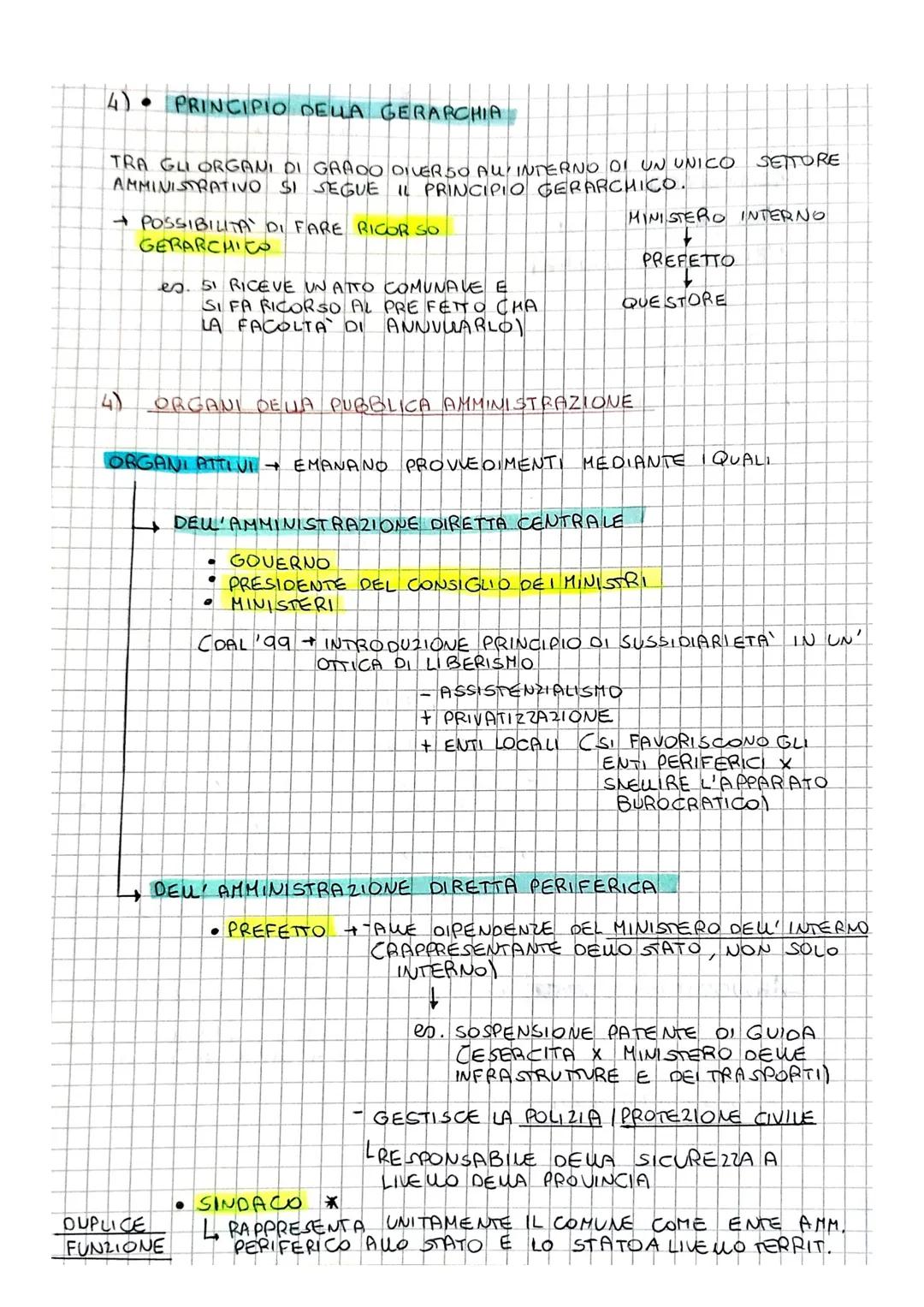 DIRITTO AMMINISTRATIVO
.
1) LA PUBBLICA AMMINISTRAZIONE CGENERALITA / PRINCIPI)
LA PUBBLICA AMMINISTRAZIONE E FORMATA DA DIVERSI ORGANI/ UFF