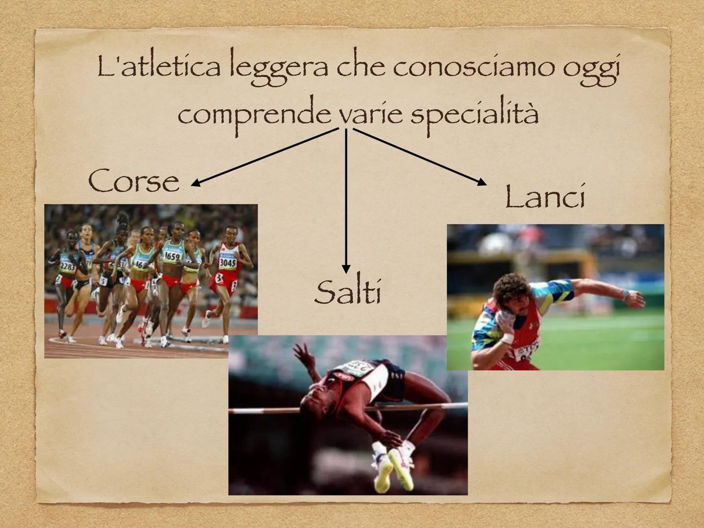 ATLETICA
LEGGERA
Dal greco "athlos" lotta o sfida Stadio di Delfi
Le origine dell'atletica vanno
ricercate nell'antica Grecia
dove venivano 