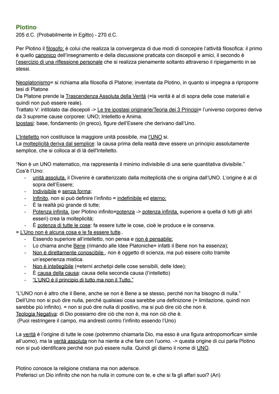 Plotino
205 d.C. (Probabilmente in Egitto) - 270 d.C.
Per Plotino il filosofo: è colui che realizza la convergenza di due modi di concepire 