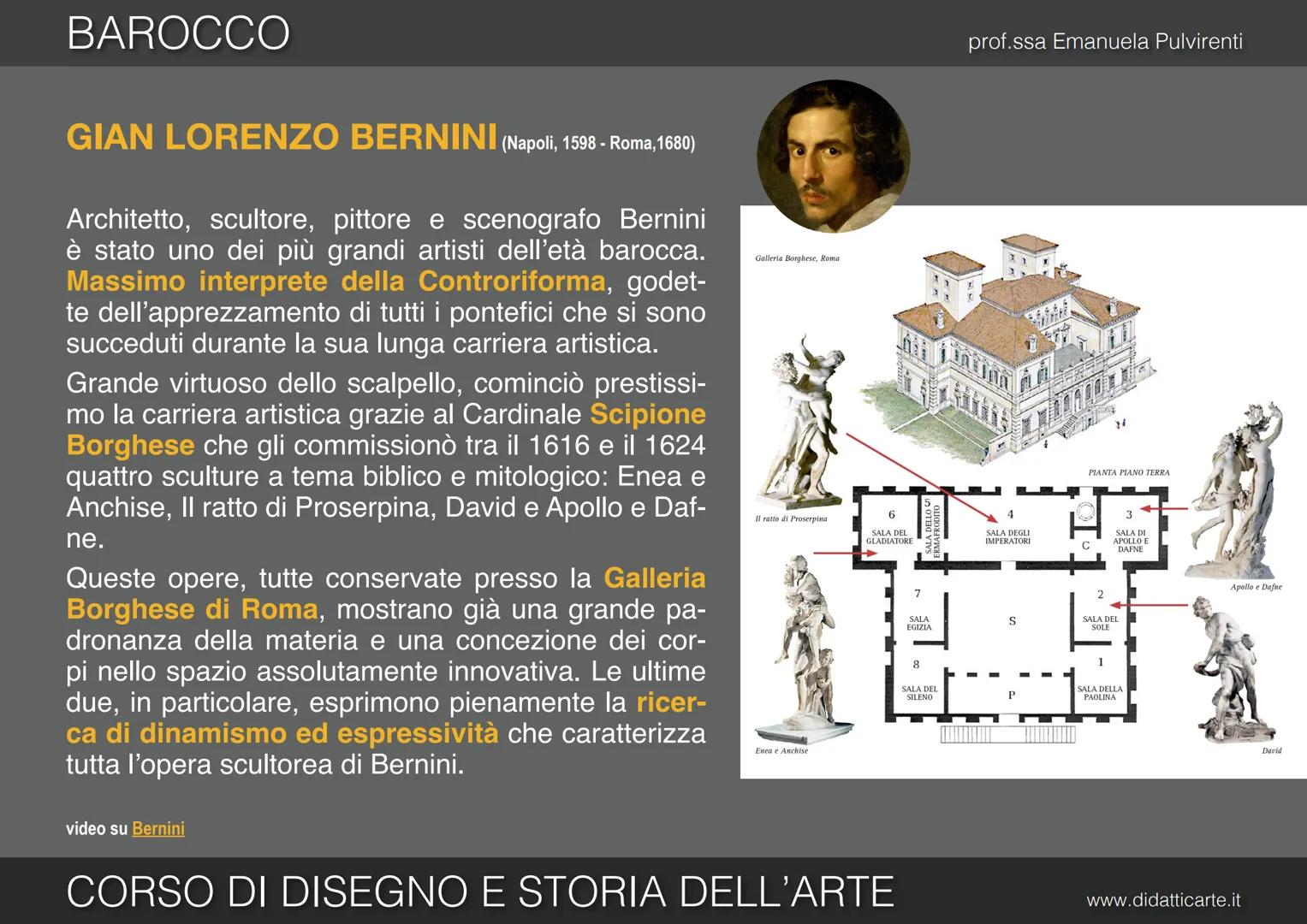 13. BAROCCO
Hrade
prof.ssa Emanuela Pulvirenti
www.didatticarte.it BAROCCO
IL SECOLO DELLA MERAVIGLIA
All'inizio del XVII sec. l'Italia non 