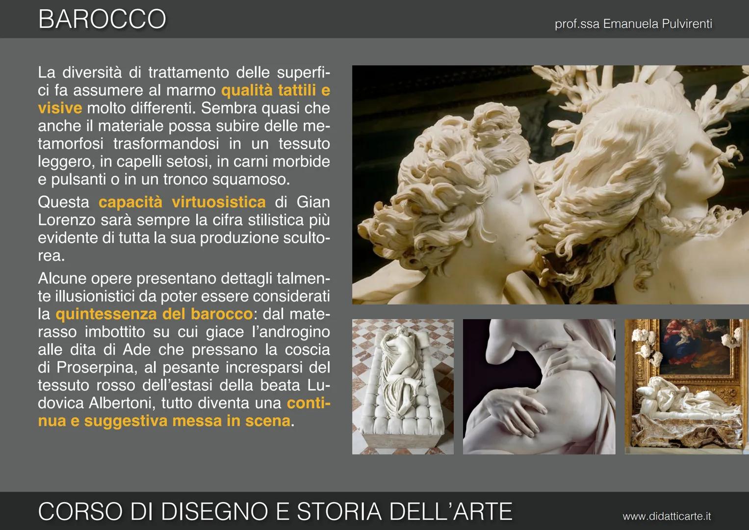 13. BAROCCO
Hrade
prof.ssa Emanuela Pulvirenti
www.didatticarte.it BAROCCO
IL SECOLO DELLA MERAVIGLIA
All'inizio del XVII sec. l'Italia non 