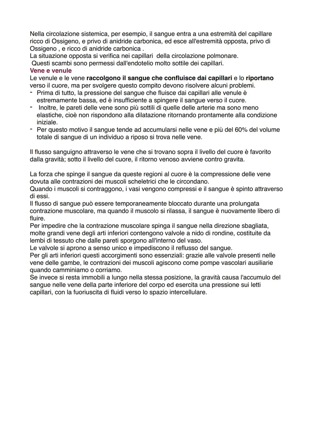 O
polmonari
APPARATO CARDIOVASCOLARE
Trasporta nel sangue i materiali da e verso tutte le regioni corporee per assicurare la giusta
composiz