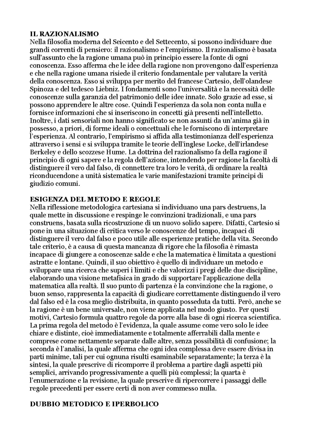 Cartesio e Spinoza