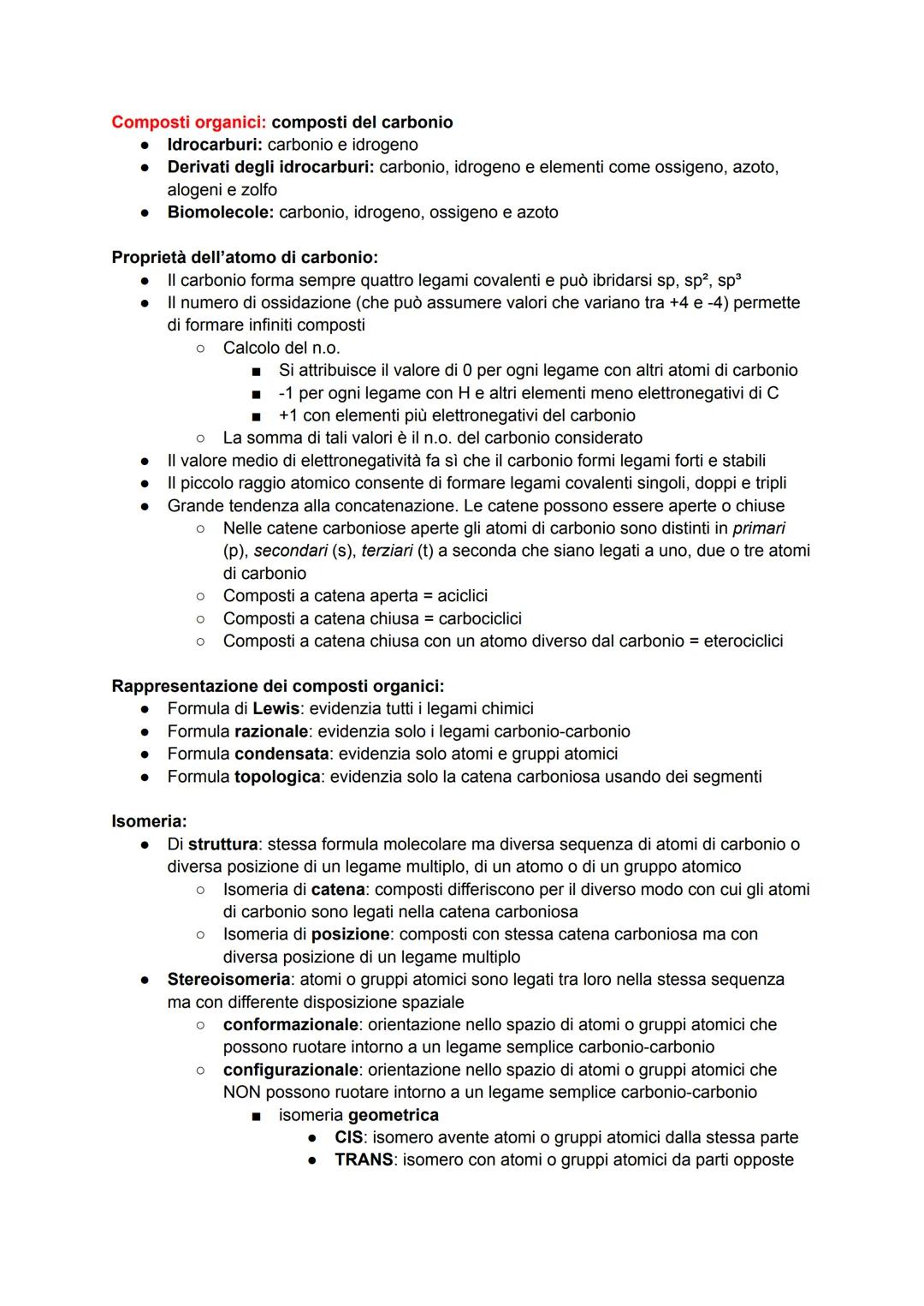 Idrocarburi e composti organici