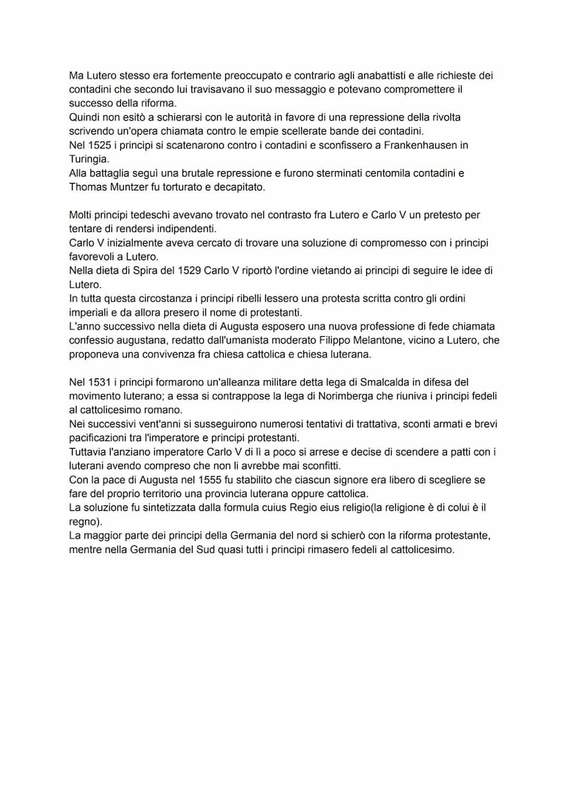 L'IMPERO DI CARLO V E LA RIFORMA PROTESTANTE
1.Carlo V e l'ideale di impero universale
Nella prima metà del 500 nacque in Europa l'ultima gr
