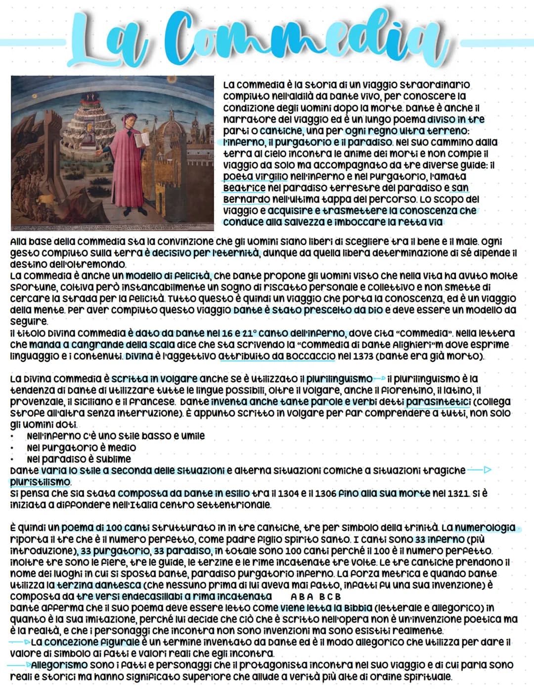 Dante Alighieri
La vita
Dante nasce a Firenze nel 1265, dalla madre Bella che muore quando è
ancora un bambino, e dal padre Alighiero di cui