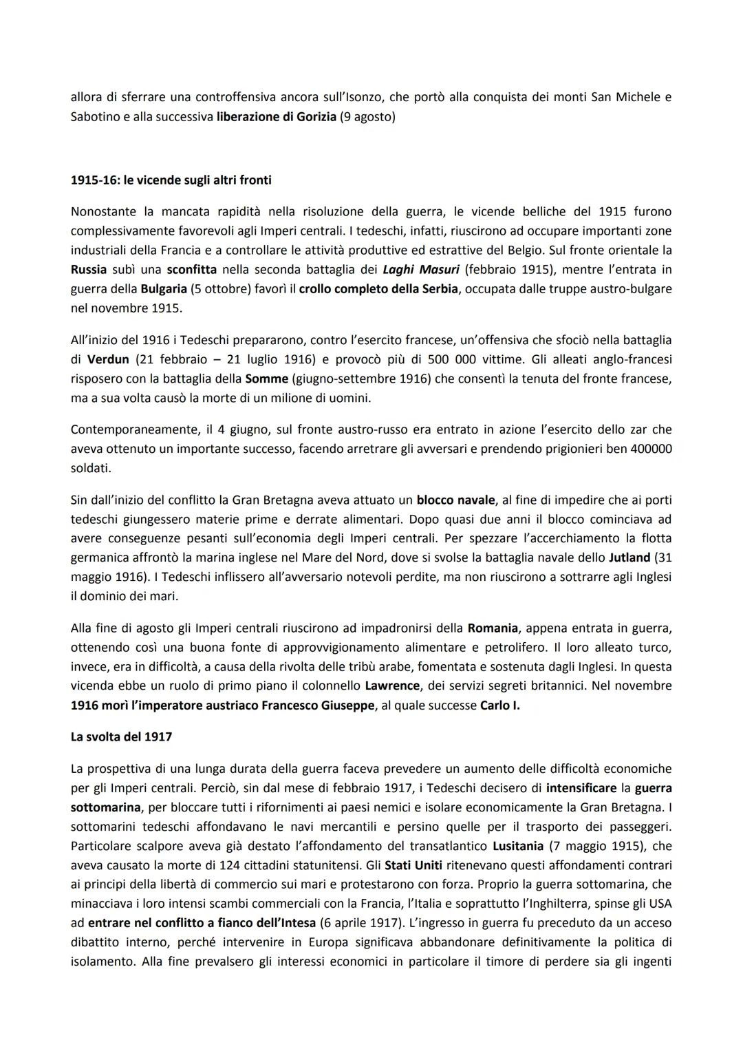 PRIMA GUERRA MONDIALE
CAUSE ED INIZIO DELLA GUERRA
Le cause remote
La prima guerra mondiale ebbe varie cause, di tipo politico, economico, m