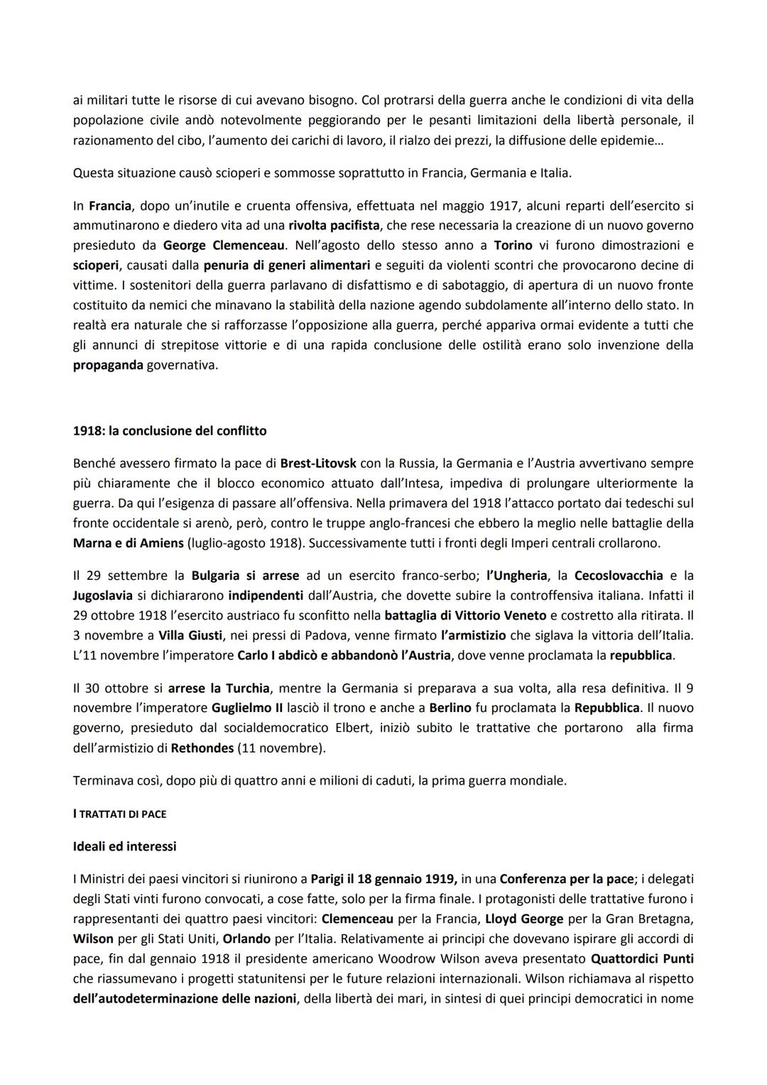 PRIMA GUERRA MONDIALE
CAUSE ED INIZIO DELLA GUERRA
Le cause remote
La prima guerra mondiale ebbe varie cause, di tipo politico, economico, m