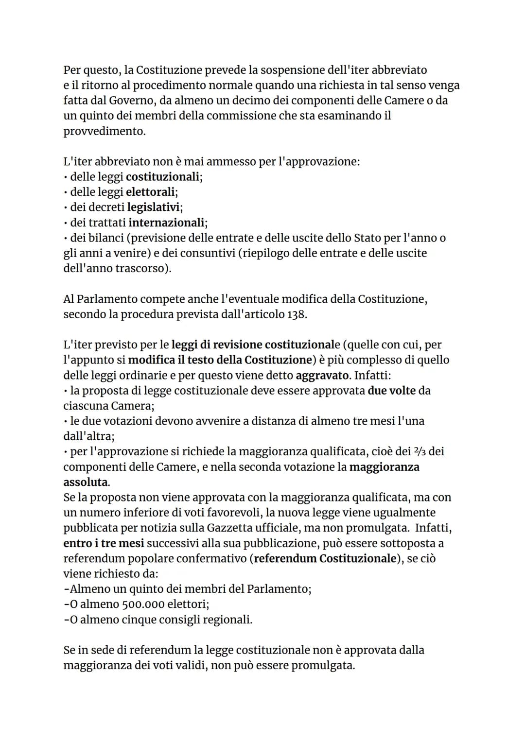 IL PARLAMENTO
Il Parlamento è l'organo costituzionale principale, perché ha la
caratteristica della rappresentatività, nel senso che è l'uni