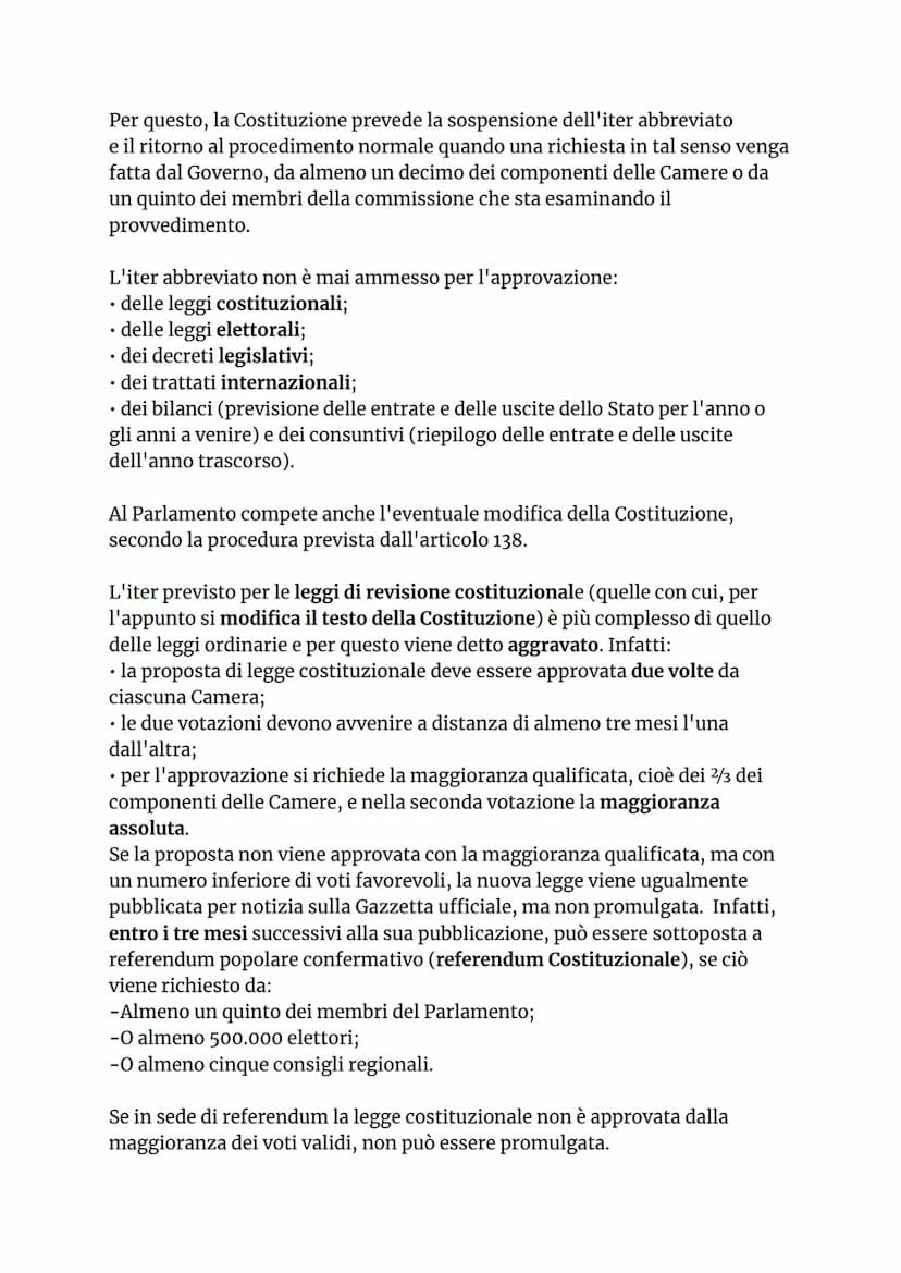 IL PARLAMENTO
Il Parlamento è l'organo costituzionale principale, perché ha la
caratteristica della rappresentatività, nel senso che è l'uni