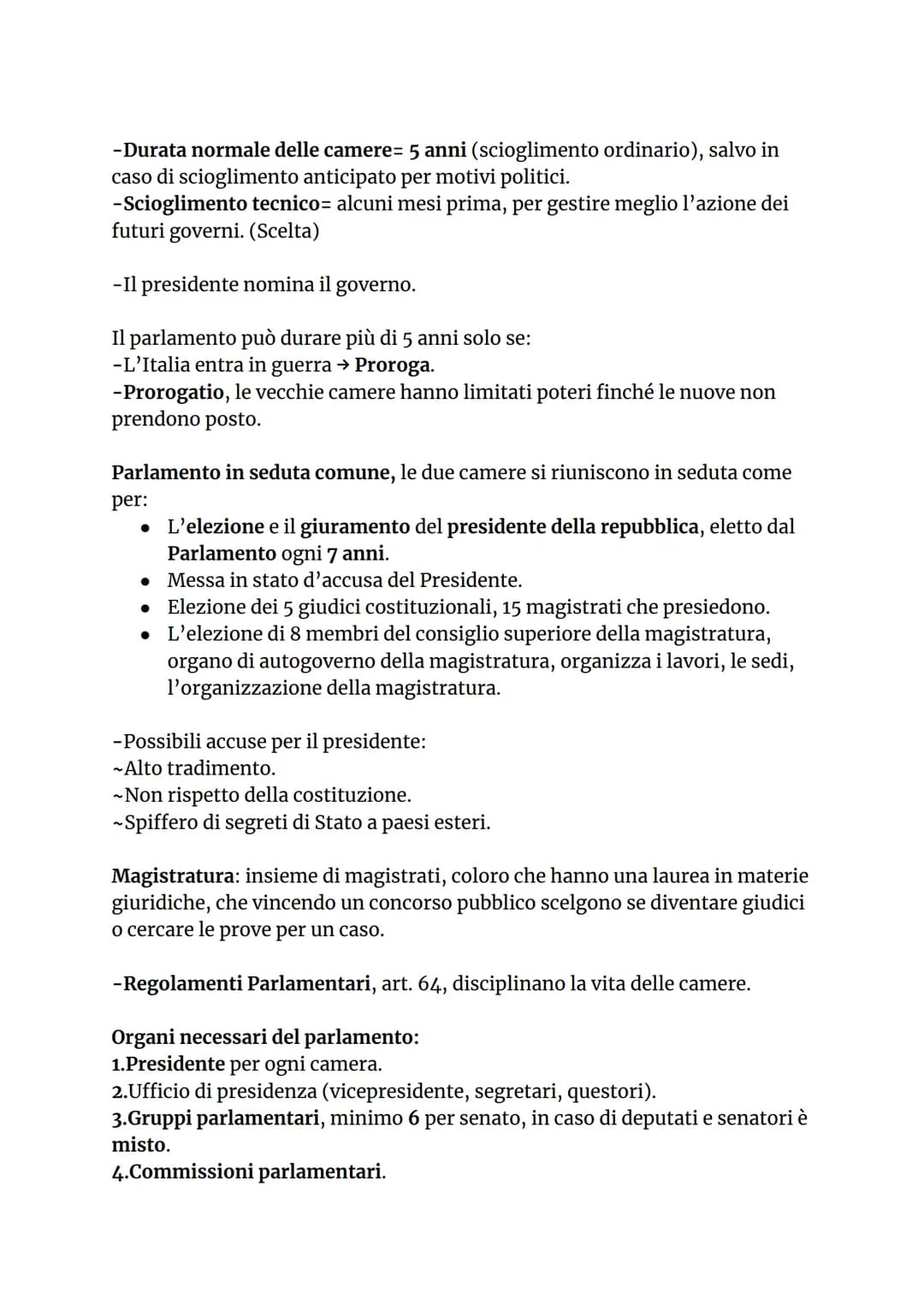 IL PARLAMENTO
Il Parlamento è l'organo costituzionale principale, perché ha la
caratteristica della rappresentatività, nel senso che è l'uni