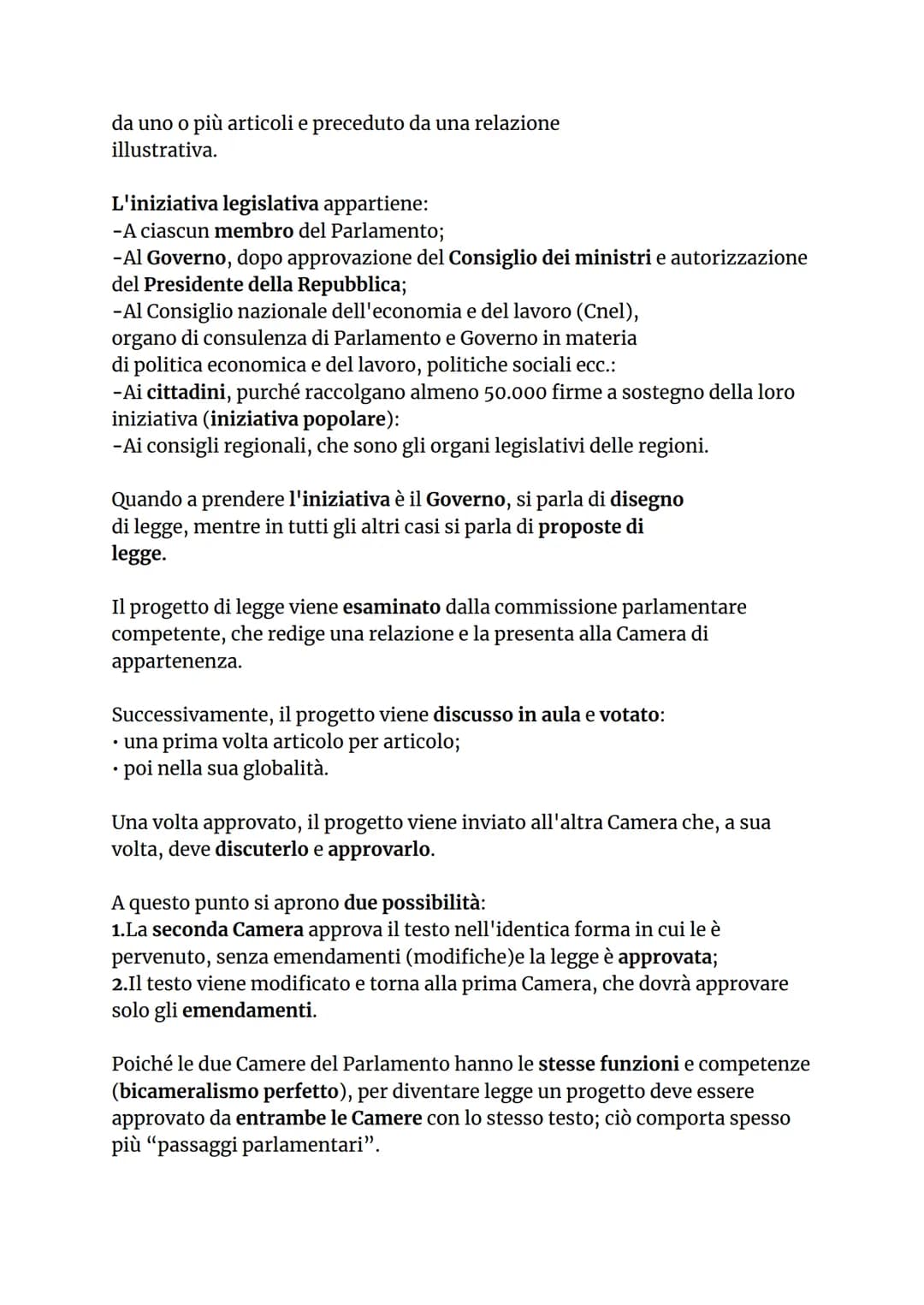 IL PARLAMENTO
Il Parlamento è l'organo costituzionale principale, perché ha la
caratteristica della rappresentatività, nel senso che è l'uni