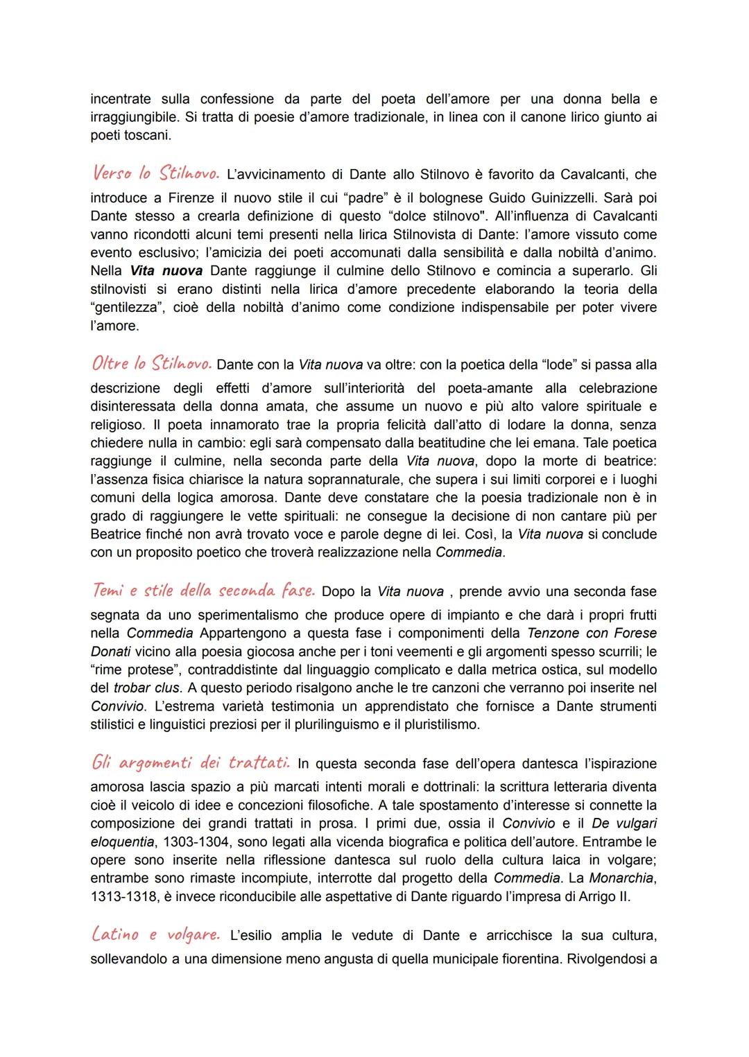 # La vita e le opere

Famiglia e matrimonio. Dante nacque a Firenze tra la seconda metà del maggio e la
prima metà del 1265, il padre, Aligh