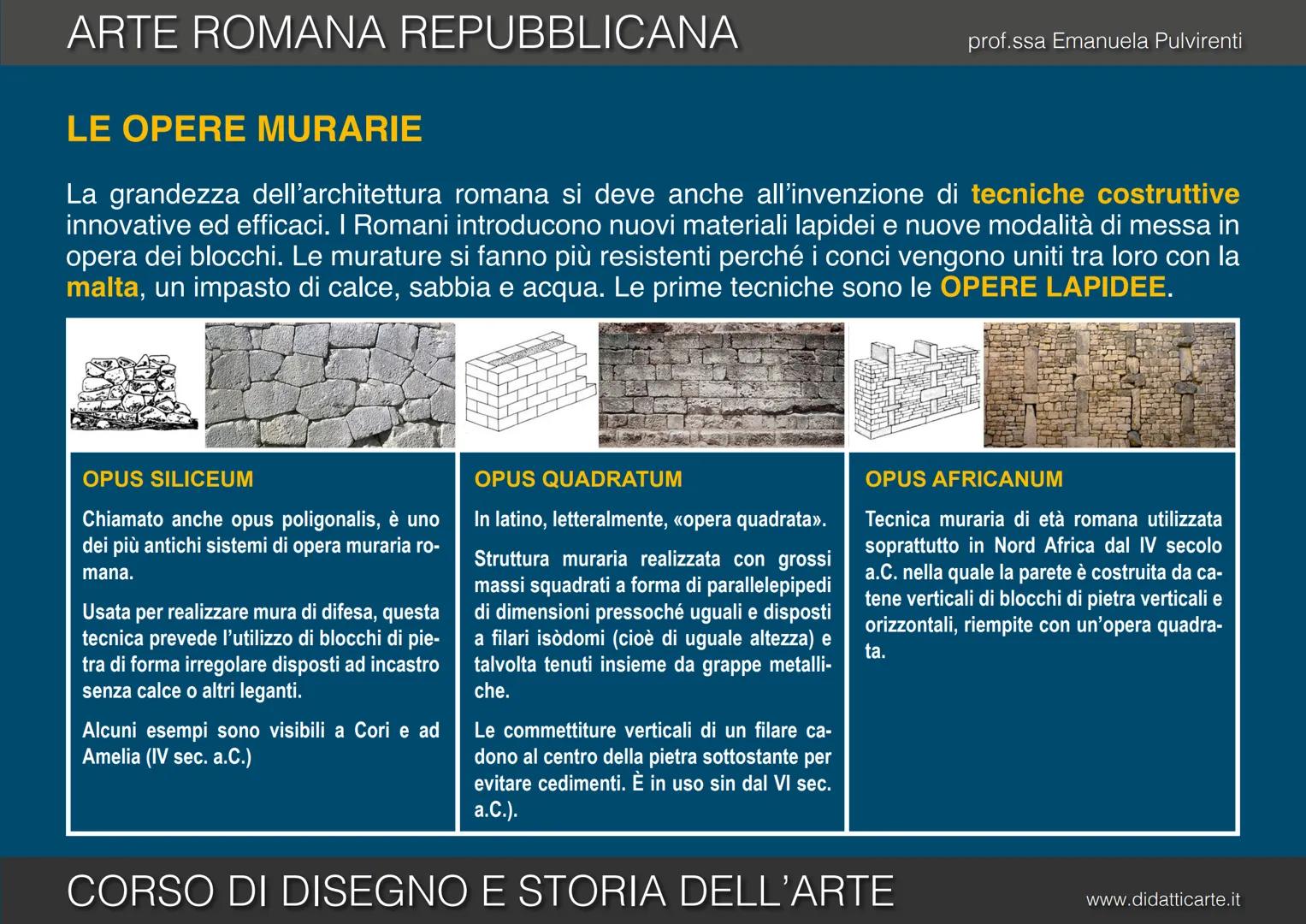 
<p>CORSO DI DISEGNO E STORIA DELL'ARTE</p>
<p>www.didatticarte.it</p>
<h2 id="arteromanarepubblicana-1">Arte Romana Repubblicana</h2>
<h3 i