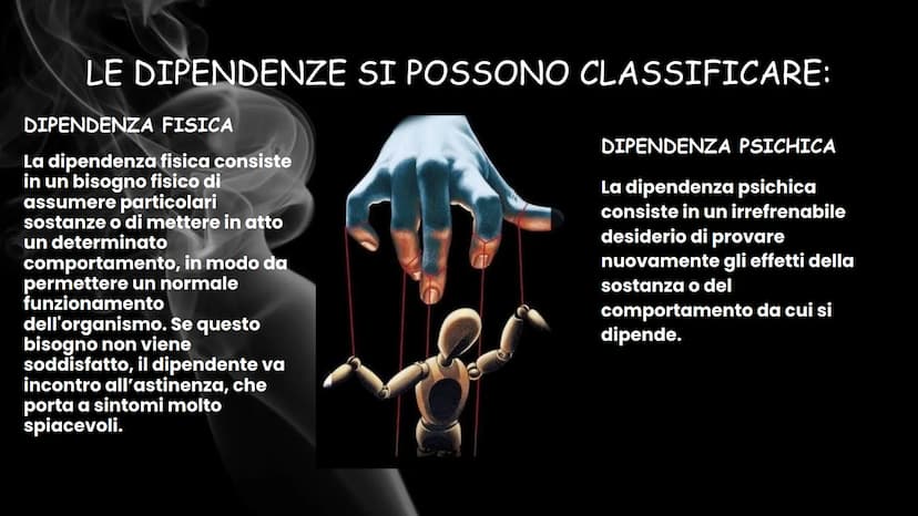 LE DIPENDENZE
ES
向
命
DI RICCERI GAIA
3B, A.S. 2022-2023 COSA SONO LE DIPENDENZE?
Fo
30
Una dipendenza è un'alterazione del
proprio comportam