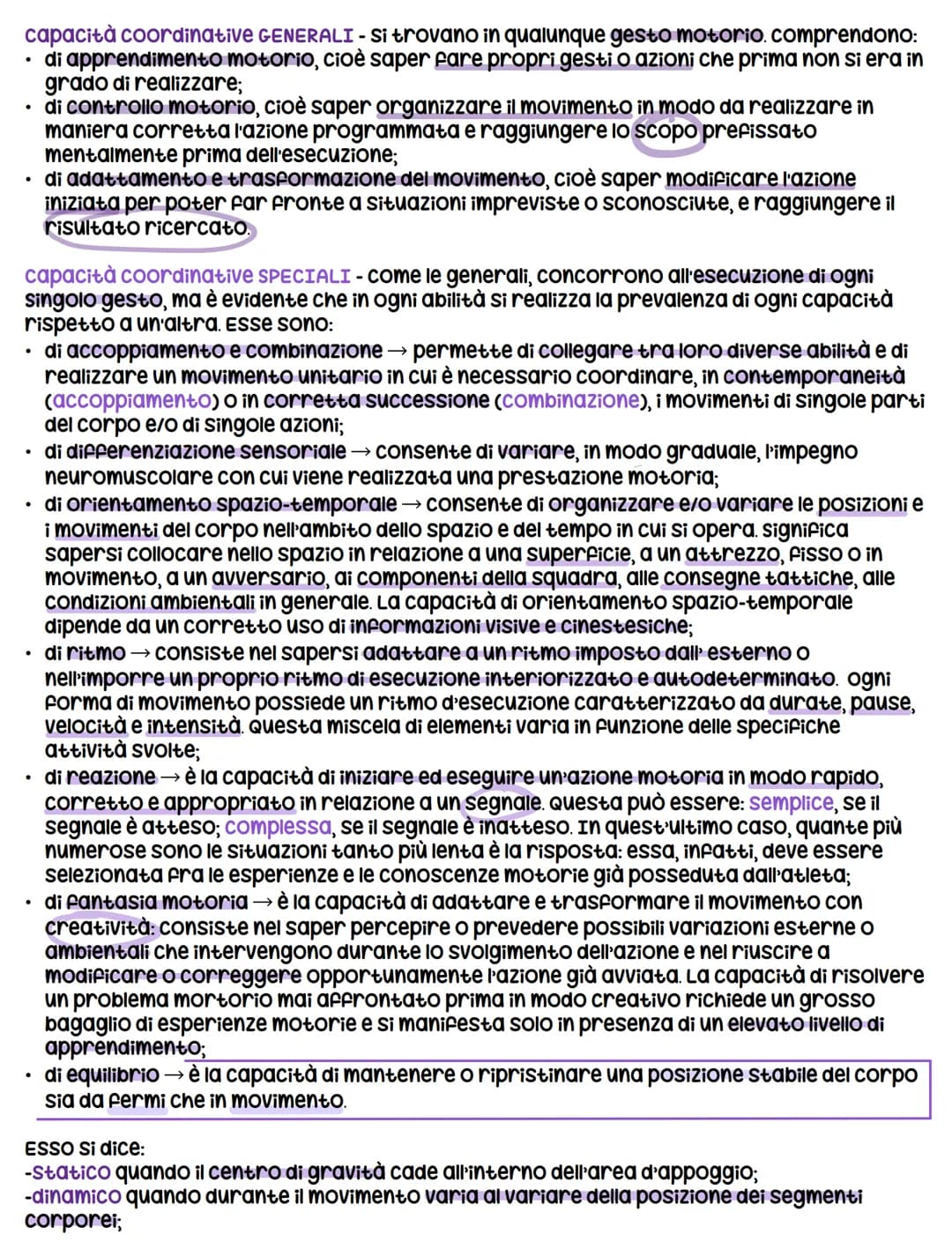la coordinazione
MOVIMENTO - è un'attività muscolare che si realizza nel mantenimento di una postura,
dell'equilibrio e nello spostamento de