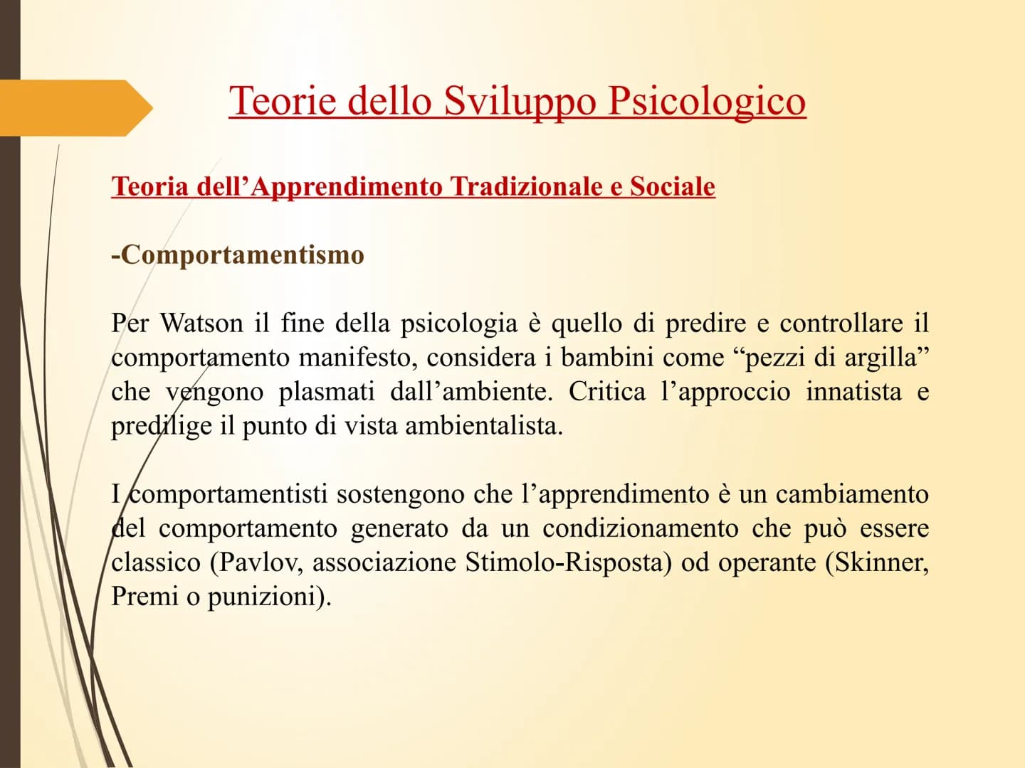 Area Psico/Pedagogica Psicologia dello Sviluppo:
i fondamenti Lo Sviluppo
E un processo caratterizzato da quell'insieme di cambiamenti
che s