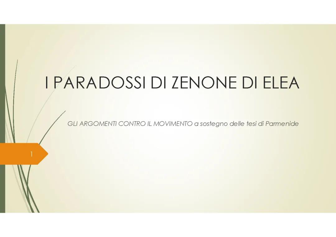 I PARADOSSI DI ZENONE 